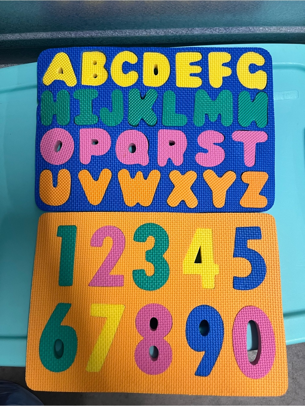 Kids Foam Alphabet & Number Puzzle Mats - Multicolor